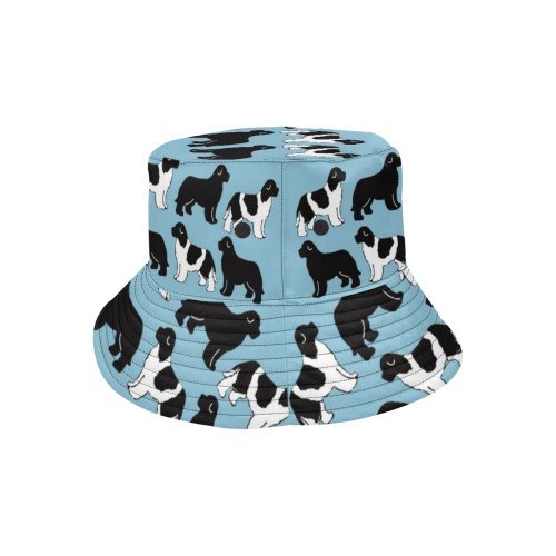 newfies on blue bucket hat All Over Print Bucket Hat