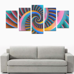 Opposing Spirals Canvas Print Sets D (No Frame)