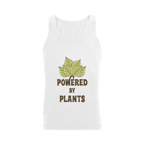 Powered by Plants (vegan) Plus-size Men's Shoulder-Free Tank Top (Model T33)