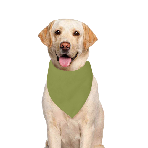 Color Solid Pepper Stem Pet Dog Bandana/Large Size