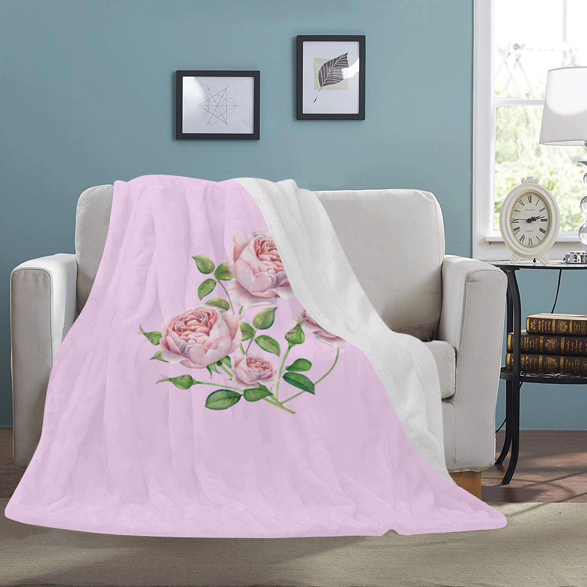 Roses (Pink) Ultra-Soft Micro Fleece Blanket 54''x70''