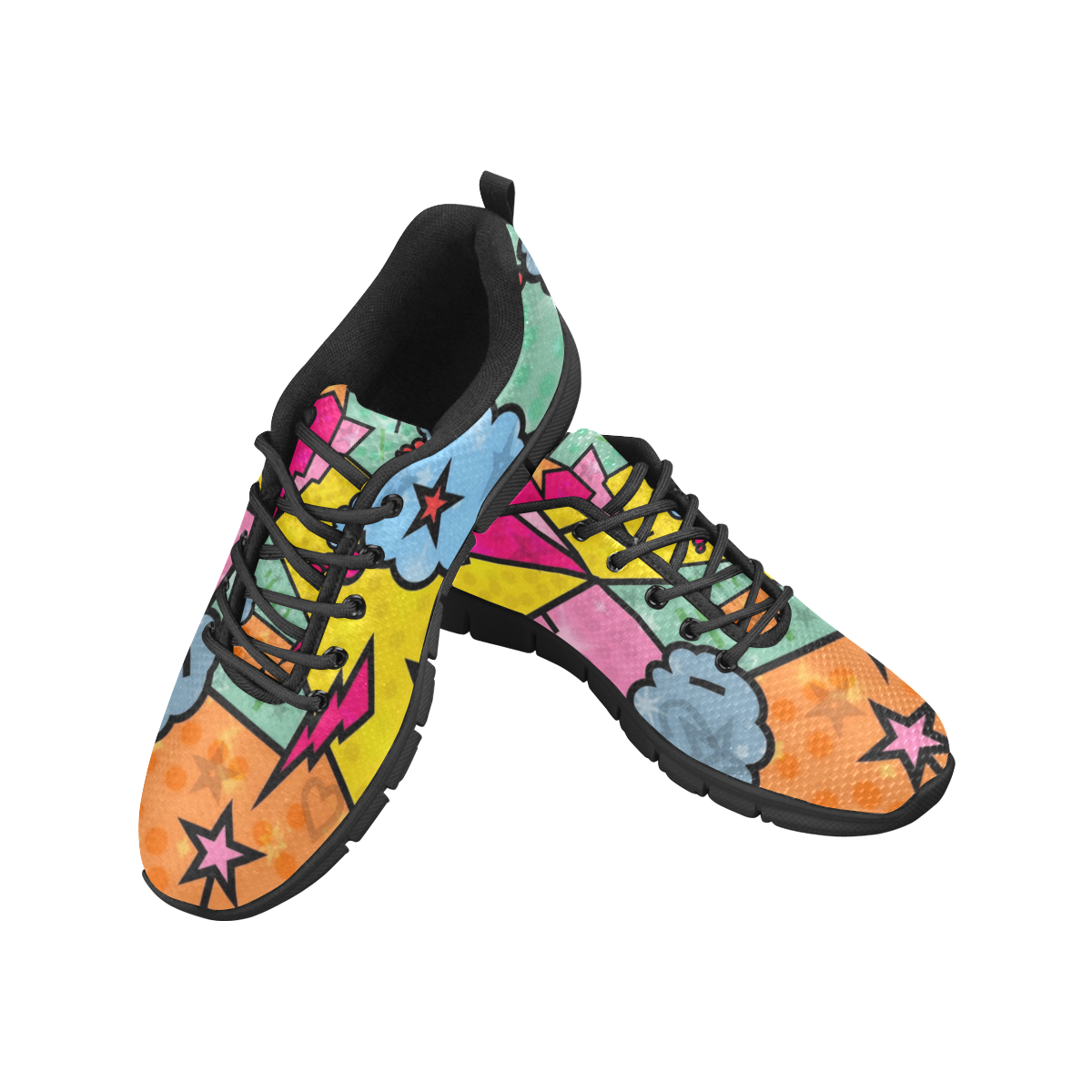 Pop Art by Nico Bielow Women's Breathable Running Shoes (Model 055)