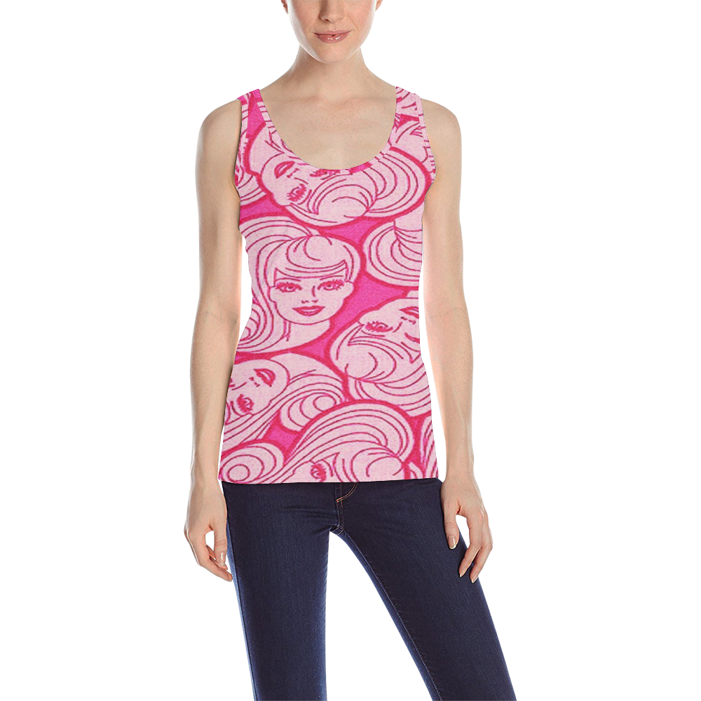 barbie All Over Print Tank Top for Women (Model T43)