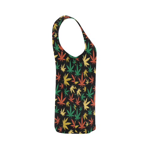 Cannabis Pattern All Over Print Tank Top for Women (Model T43)