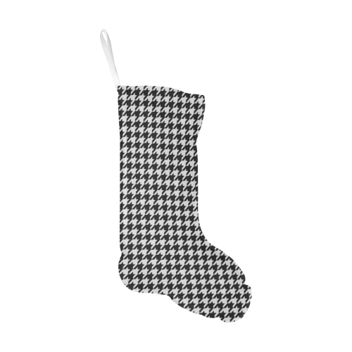 Friendly Houndstooth Pattern,black  by FeelGood Christmas Stocking (Without Folded Top)