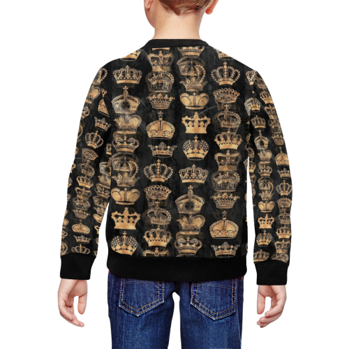 Royal Krone by Artdream All Over Print Crewneck Sweatshirt for Kids (Model H29)