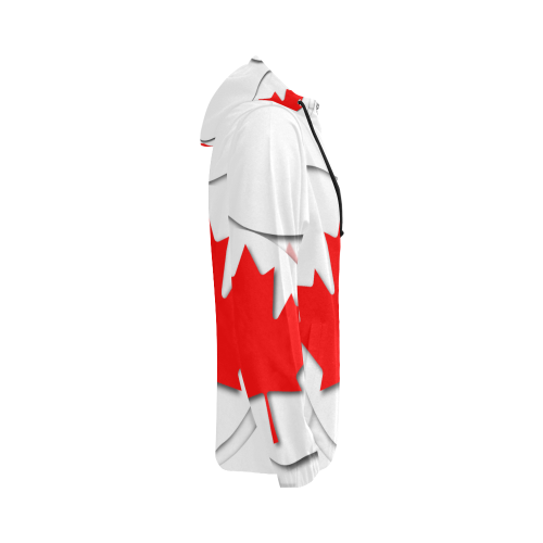 Flag of Canada All Over Print Full Zip Hoodie for Women (Model H14)