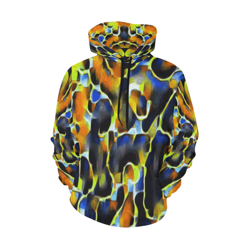 Calvary - colorful multicolor circle line abstract pattern All Over Print Hoodie for Men (USA Size) (Model H13)