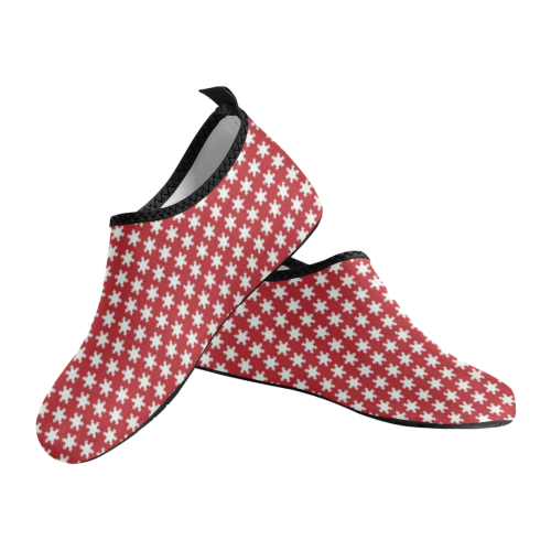 Red White Stars Women's Slip-On Water Shoes (Model 056)