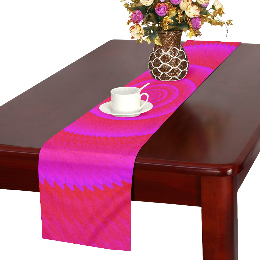 Spiral pink Table Runner 16x72 inch
