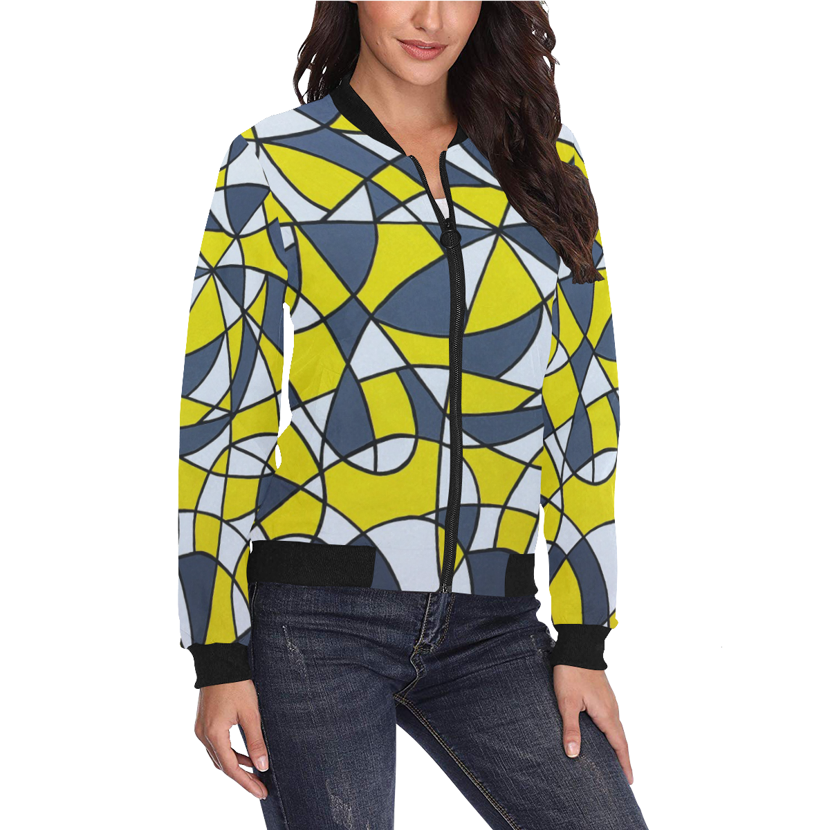 Liberty All Over Print Bomber Jacket for Women (Model H36)