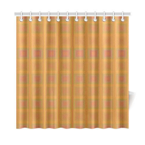 Golden pink multicolored multiple squares Shower Curtain 72"x72"