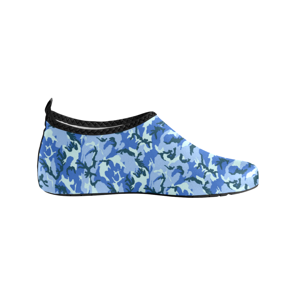 Woodland Blue Camouflage Women's Slip-On Water Shoes (Model 056)