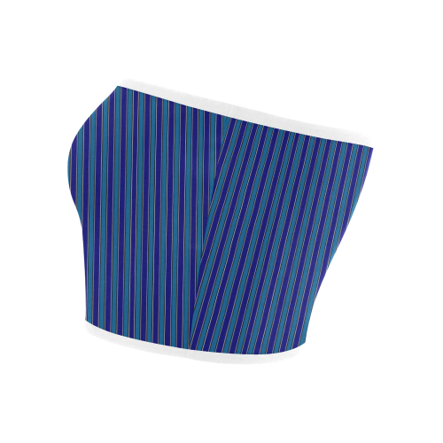 Classic Blue Stripes Bandeau Top