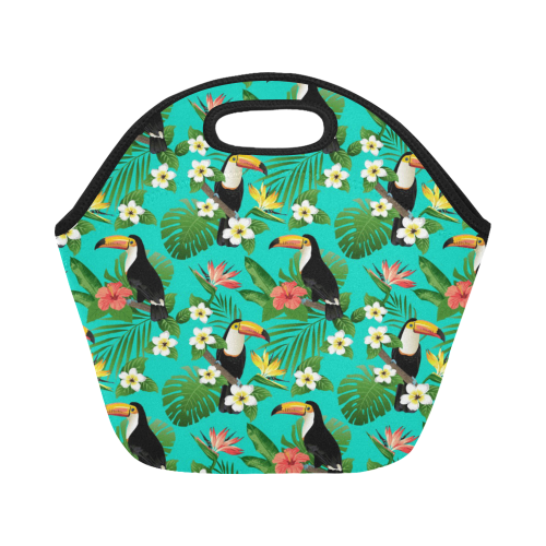 Tropical Summer Toucan Pattern Neoprene Lunch Bag/Small (Model 1669)
