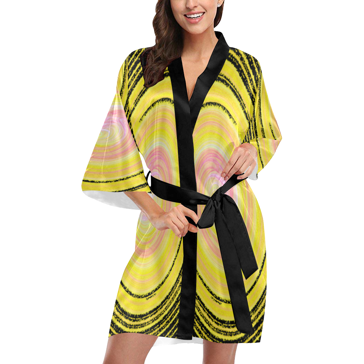 yellowswirl Kimono Robe