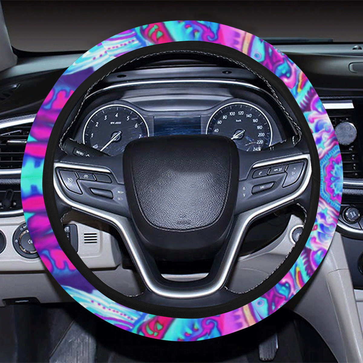mandala tendre5 Steering Wheel Cover with Elastic Edge
