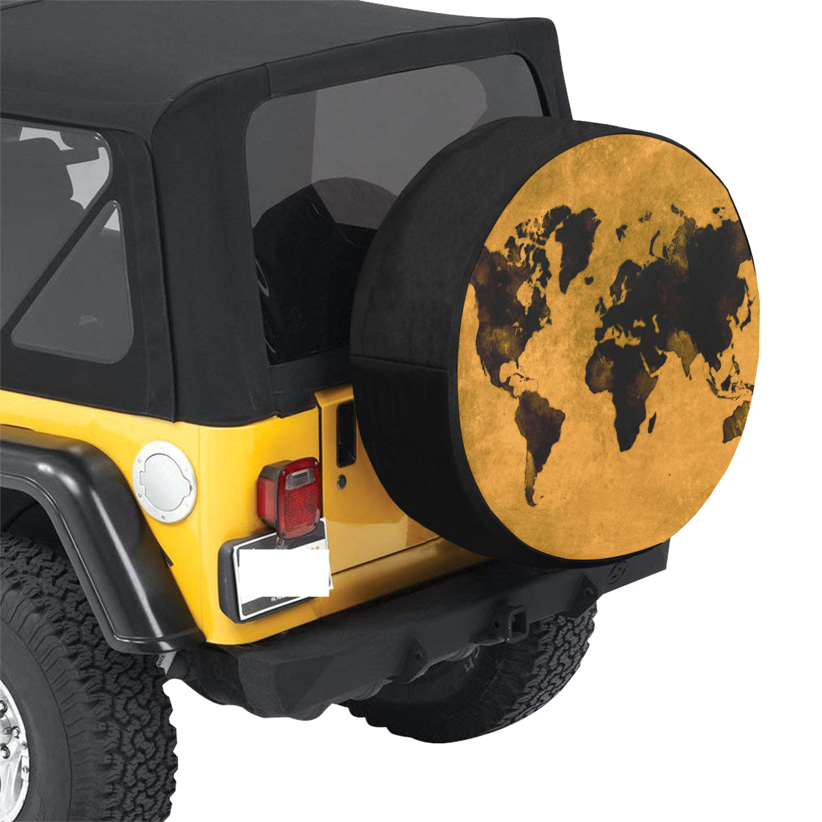 world map #world #map 34 Inch Spare Tire Cover
