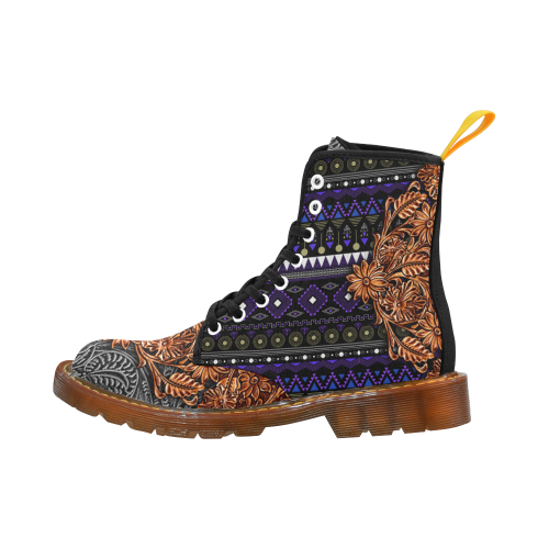 Southwest Leather Bohemian Purple Martin Boots For Women Model 1203H