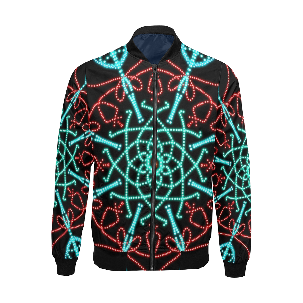 :Convergence: All Over Print Bomber Jacket for Men (Model H19)