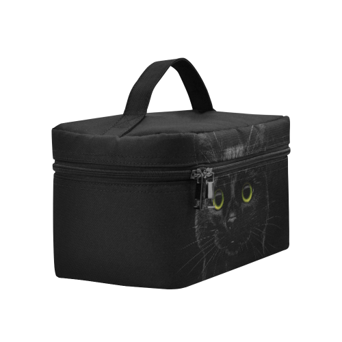 Black Cat Cosmetic Bag/Large (Model 1658)