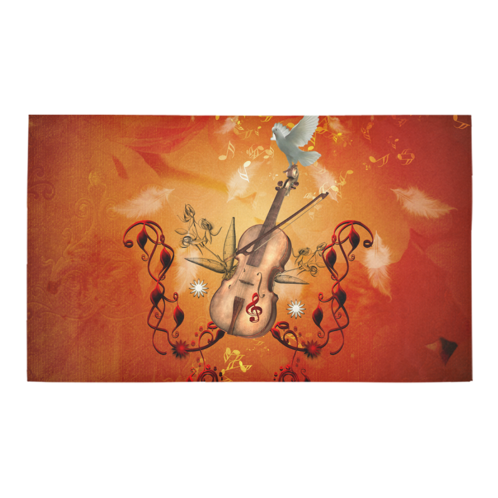 Music, violin with dove Azalea Doormat 30" x 18" (Sponge Material)