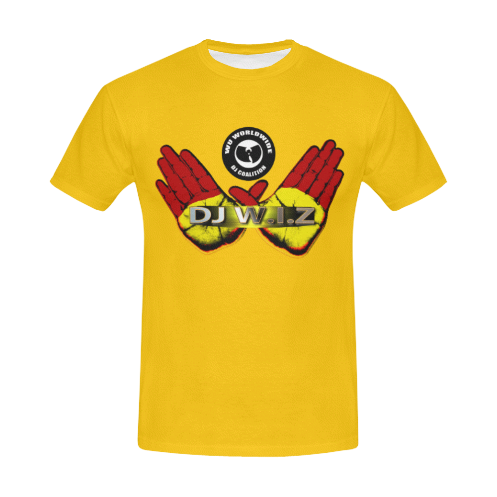 Wu Worldwide DJ Coalition DJ WIZ Yellow All Over Print T-Shirt for Men (USA Size) (Model T40)