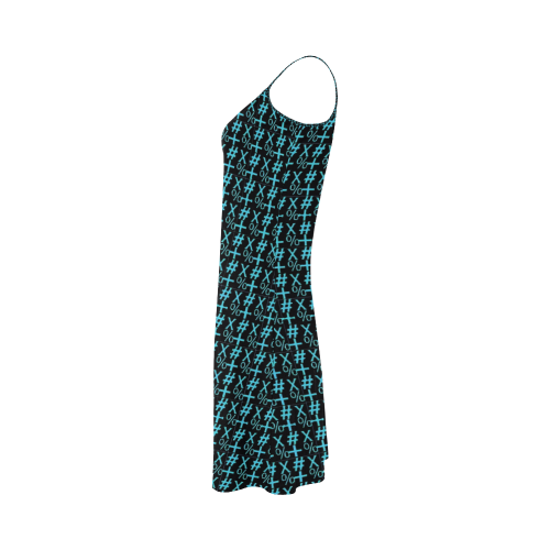 NUMBERS Collection Symbols Teal Alcestis Slip Dress (Model D05)