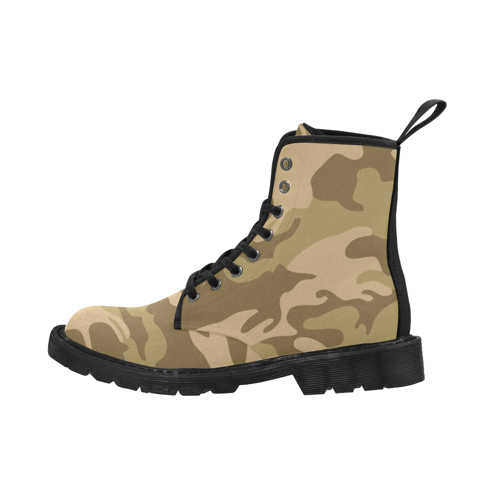 Autumn Camouflage Pattern Martin Boots for Men (Black) (Model 1203H)