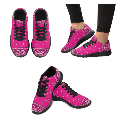 KERCHIEF PATTERN PINK Women’s Running Shoes (Model 020)