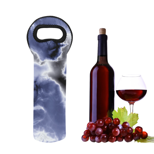 Winter Fractal 3 by JamColors Neoprene Wine Bag