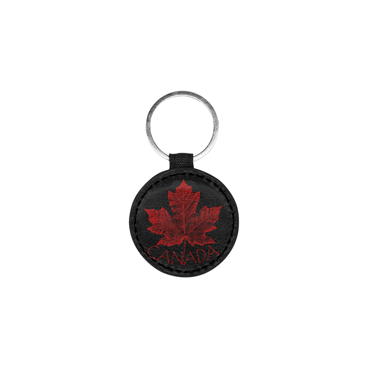 Canada Maple Leaf Round Pet ID Tag