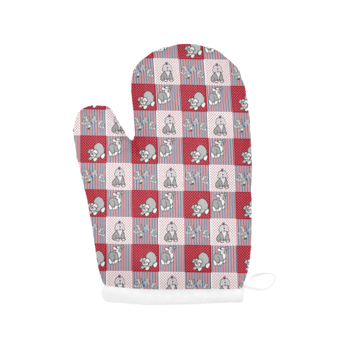 Red, White and Blue Oven Mitt (Two Pieces)