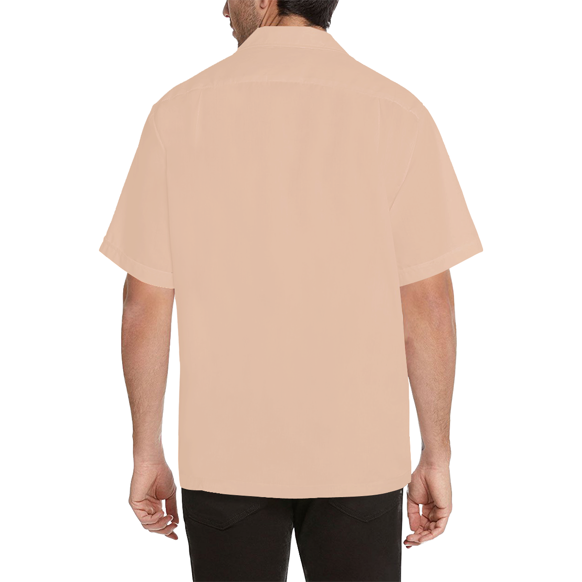 color apricot Hawaiian Shirt (Model T58)