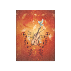 Music, violin with dove Blanket 50"x60"