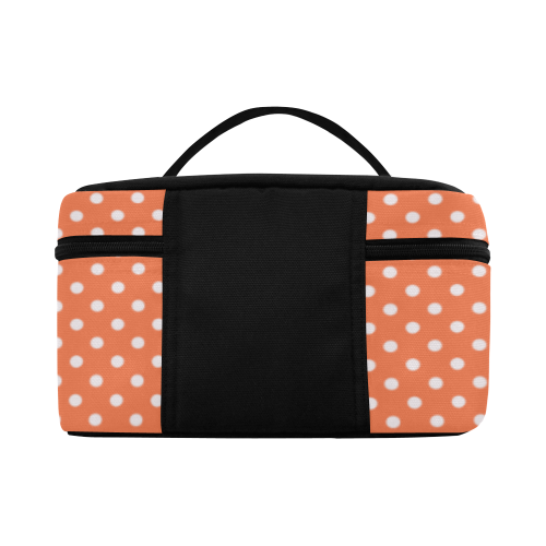 Appricot polka dots Cosmetic Bag/Large (Model 1658)