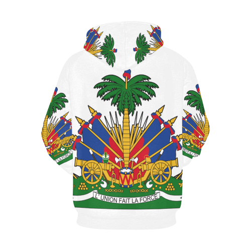 HAITIAN flag All Over Print Hoodie for Women (USA Size) (Model H13)
