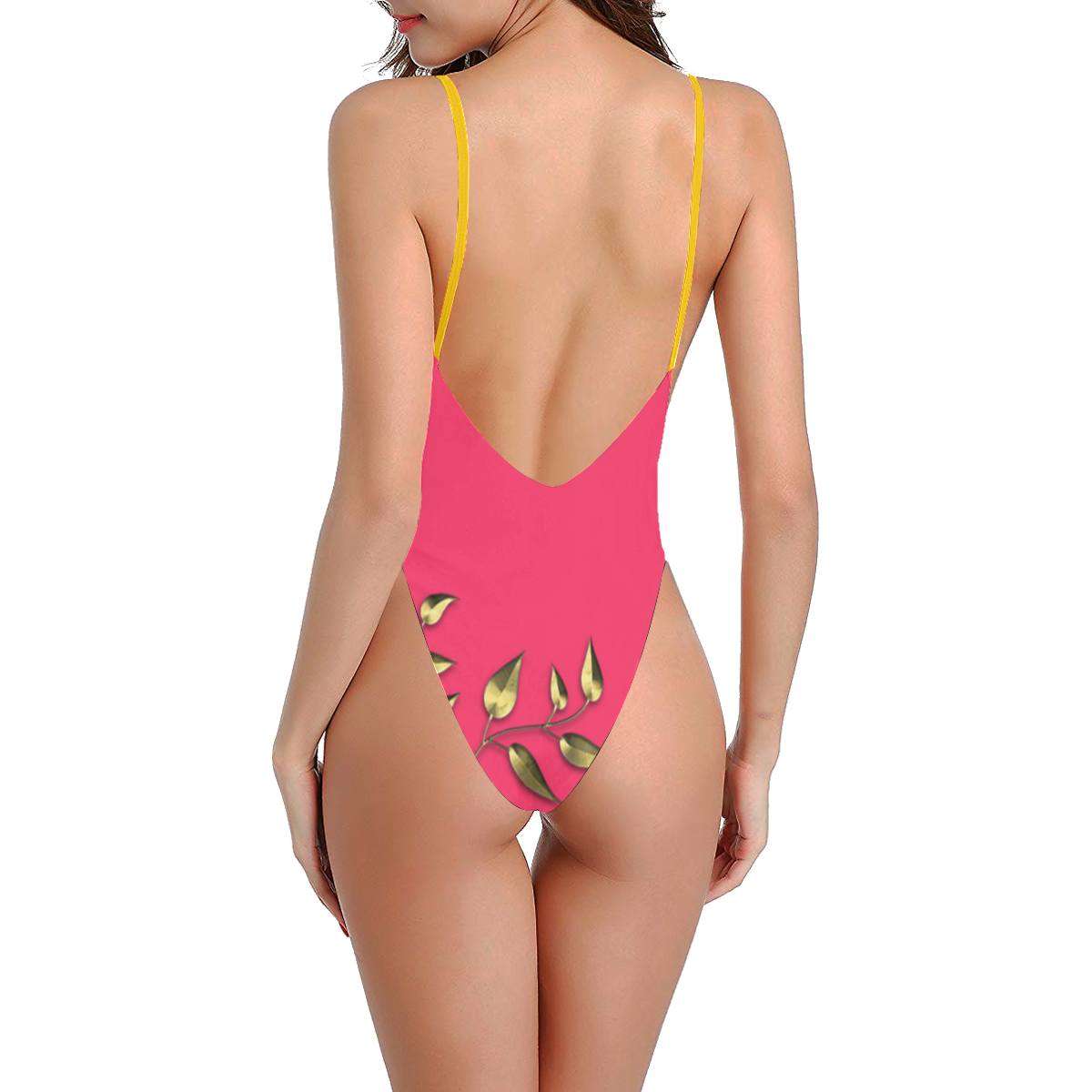 annabellerockz-flowr-swimsuit -pink-543-neon Sexy Low Back One-Piece Swimsuit (Model S09)
