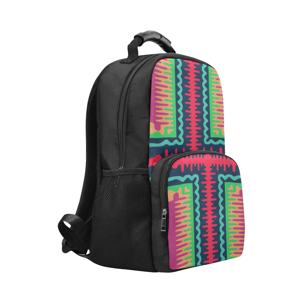 Waves in retro colors Unisex Laptop Backpack (Model 1663)