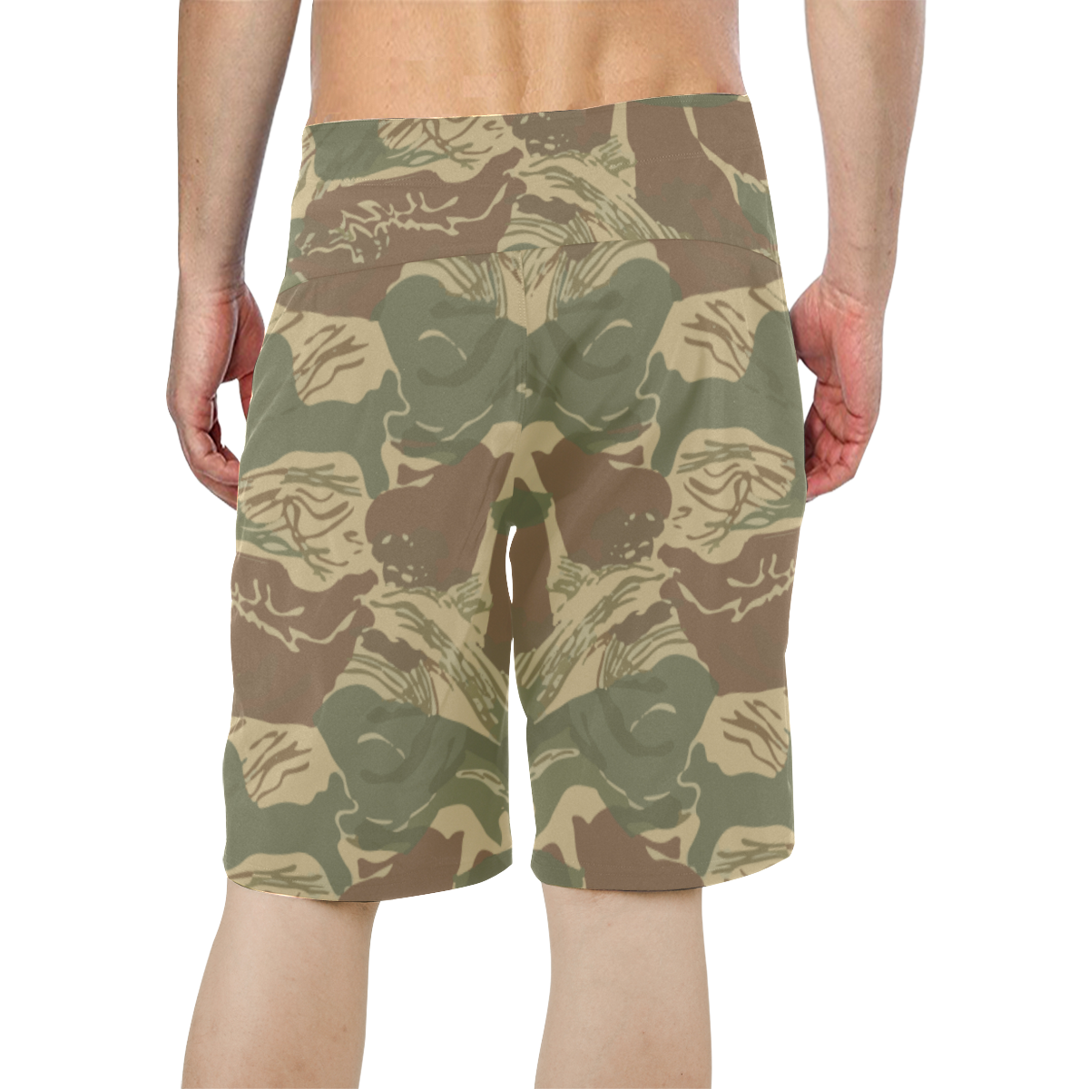 rhodesian brushstroke camouflage Men's All Over Print Board Shorts (Model L16)