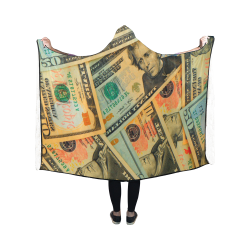 US DOLLARS 2 Hooded Blanket 50''x40''