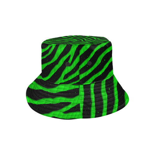 Ripped SpaceTime Stripes - Green All Over Print Bucket Hat