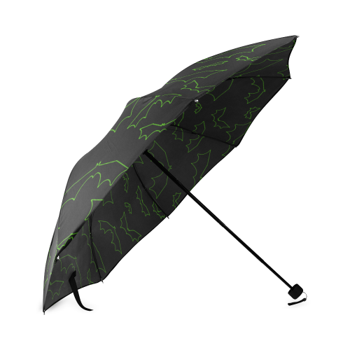 Green Neon Bats Foldable Umbrella (Model U01)