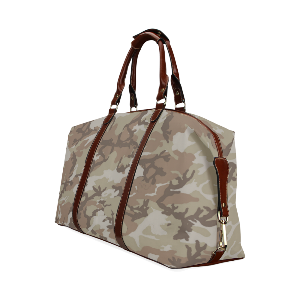 Woodland Desert Brown Camouflage Classic Travel Bag (Model 1643) Remake
