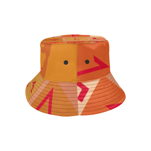 Mascot Logo Clothing Tag Label Brown 02 All Over Print Bucket Hat for Men