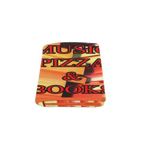 Music, Pizza and Books Blanket 50"x60"