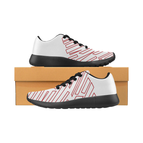Wild  Red elements on white Women’s Running Shoes (Model 020)