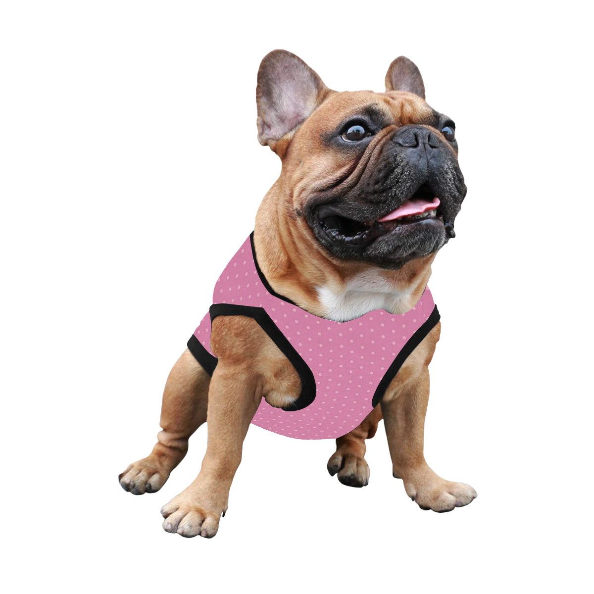 Polka Dotted Pink All Over Print Pet Tank Top
