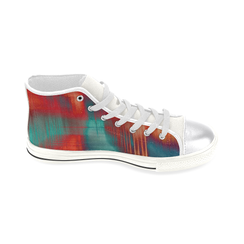 lines Women's Classic High Top Canvas Shoes (Model 017)