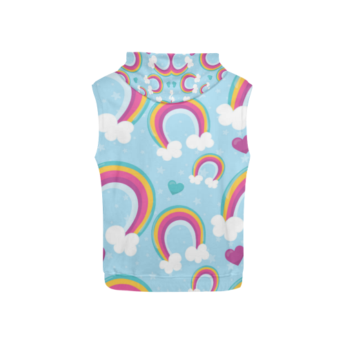 Rainbow Sky All Over Print Sleeveless Hoodie for Kid (Model H15)